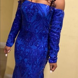 Royal blue prom dress